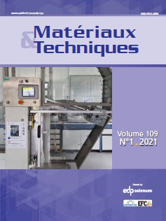 Ilustration de couverture : Mouton pendule utilisée pour effectuer des essais de flexion sur une éprouvette entaillée Charpy en vue d'estimer la résilience d'un matériau à une température donnée (voir article Michel Huther and Henri-Paul Lieurade,