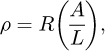 $\rho = R\left( {{A \over L}} \right)$